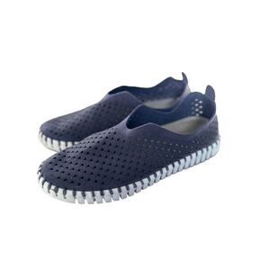 ILSE JACOBSEN HORNBAEK Tulip Navy Blue Flat Slip-On Low-Top EU 37 US 6.5-7